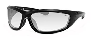 Bobster Charger Sunglasses, Black Frame/Clear Lens