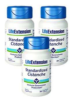 Life Extension Standardized Cistanche, 30 Vegetarian Capsules - 3-Pak