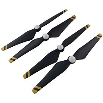 Phantom 4 Propellers Threeking DJI Phantom 4/4 Pro/4 Pro /4 Advanced/4 Advanced  Propellers Blades Wings 9450S Quick Release Propellers More Flexible & Stable (2 Pairs,Yellow Strap)