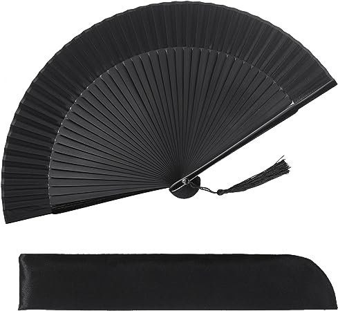 Small Folding Hand Fan, Chinese Japanese Vintage Foldable Hand Fan, Bamboo Silk Fans, Decorative Folding Fans Handheld for Women