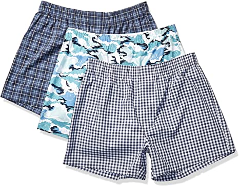 Amazon Brand - Goodthreads Men's 3-Pack Stretch Woven Boxer Shorts