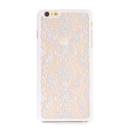 iPhone 6s/6s Plus, Towallmark Hard Carved Translucent Phone Shell (iPhone 6S Plus (5.5 inch), White)