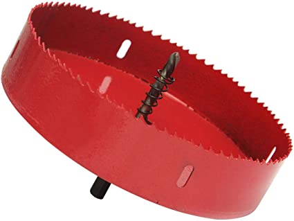 Eyourlife 1 Psc 160mm/6.3''Metal Wood Hole Saws Bit Tooth Cutting for Cornhole Board Metal Plastic FiberboardRed