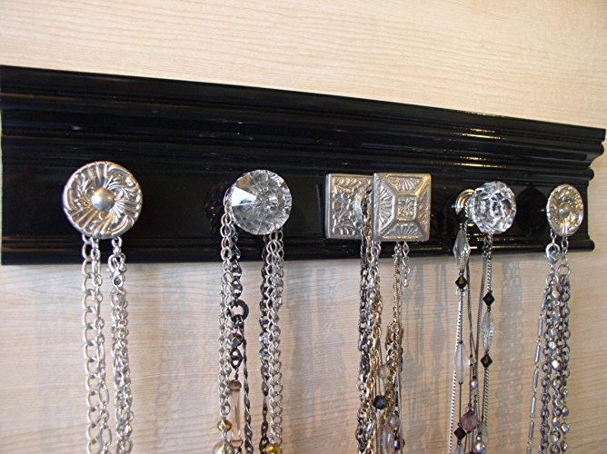 Available in 3 sizes, 5 7 or 9 knobs. Jewelry Organizer Wall Hung Necklace Holder An excellent Gift of jewelry Storage and Décor