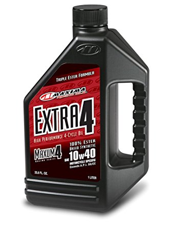 Maxima (16901) Extra4 10W-40 Synthetic 4T Motorcycle Engine Oil - 1 Liter Bottle