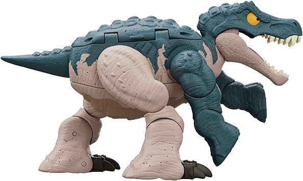 Mattel Jurassic World Dinosaur Transforming Toy, 11 Step Baryonyx to Parasaurolophus Double Danger 2 in 1 Toy, Fierce Changers