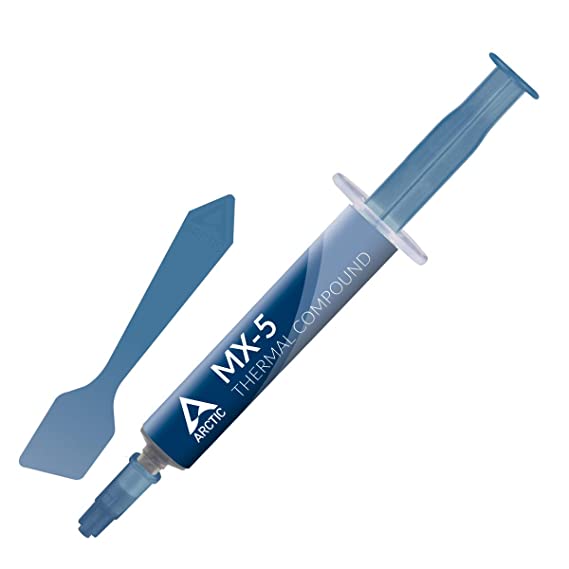 ARCTIC MX-5 (4 g, incl. Spatula) - Quality Thermal Paste for All CPU Coolers, Extremely high Thermal Conductivity, Low Thermal Resistance, Long Durability, Metal-Free, Non-Conductive, Non-capacitive