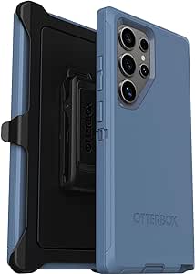 OtterBox Samsung Galaxy S24 Ultra Defender Series Case - BABY BLUE JEANS, rugged & durable, with port protection, includes holster clip kickstand