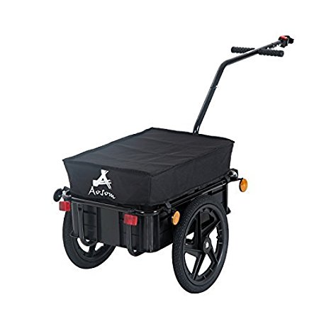 Aosom Enclosed Bicycle Cargo Trailer - Black