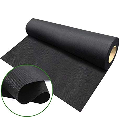 Agfabric Landscape Weed Barrier Fabric Heavy Duty Non-Woven Ground Cover Fabric for Gardening Mat, 2.3Oz 6x12ft, Soil Erosion Control and UV Stabilized Weed Block for Raised Bed