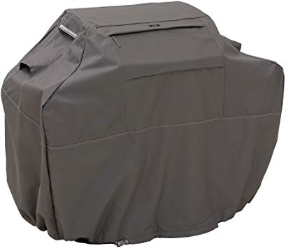 Classic Accessories Ravenna Grill Cover-Premium BBQ Cover with Reinforced Fade-Resistant Fabric, Medium, 58-Inch