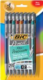 BIC Pencil Xtra Precision Metallic Barrels Fine Point 05 mm 24-Count