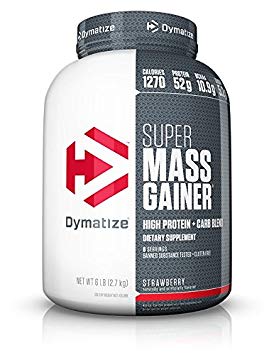 Dymatize Super Mass Gainer, Strawberry, 6 lbs