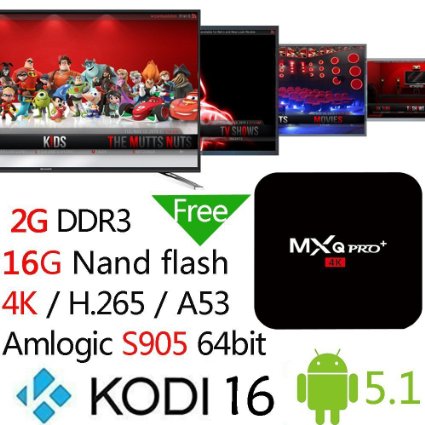 [ Lsee Set Top TV Box ] 2G/16G Quad Core Febite Amlogic S905 Quad Core KODI 16 Full Loaded Streaming Player 64bit 2.4 5g Ac Wifi HDMI2.0/4k/H265 Android 5.1 OTT Tv Box