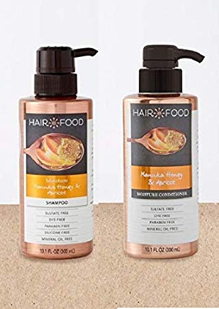 Hair Food Manuka Honey & Apricot Moisture Shampoo and Conditioner Set - 10.1 Fl Oz Each