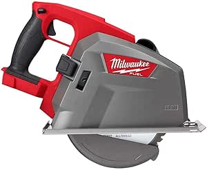 Milwaukee M18 FUEL 18-Volt 8 in. Lithium-Ion Brushless Cordless Metal Cutting Circular Saw (Tool-Only), Large, Red (Renewed)