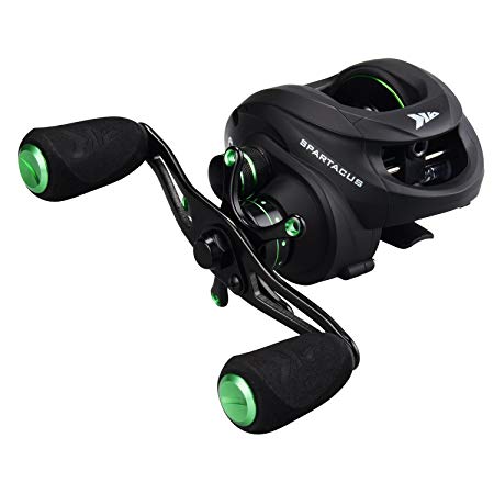 KastKing Spartacus Baitcasting Fishing Reel Ultra Smooth 17.5 LB Carbon Fiber Drag, 6.3:1 Gear Ratio,11   1 Shielded Ball Bearings, Rubber Cork Handle Knobs