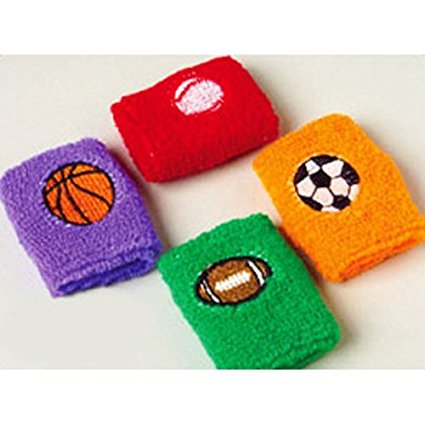 Dozen Kids Sports Wristbands assorted colors