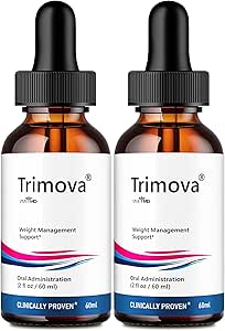 Trimova Drops, Trimova Liquid Keto Drops All Natural Formula, Trimova Drops - Maximum Strength, Tri-Mova Liquid Drops Health Fitness Keto Vitamin Support Overall Wellness, Tri Mova Reviews (2 Pack)