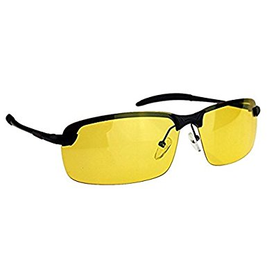 ELENXS Night Vision Glasses Anti-Glare Polarized Safe Driving Glasses Black