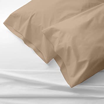 The Bishop Cotton Set of 2 Pillowcases 800 Thread Count 100% Egyptian Cotton 20x40 Pillow Shams/ Cover Luxury Premium Super Soft Hotel Quality Pillowcases (King, Sand)