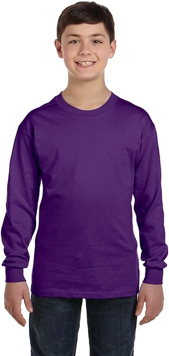 Gildan Boys Heavy Cotton Long Sleeve T-Shirt