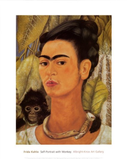Frida Self-Portrait with Monkey, 1938 Poster Print (16 x 20)