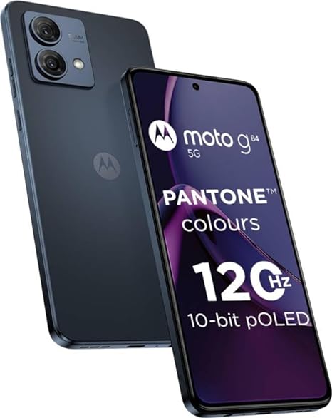 Motorola G84 5G (Midnight Blue, 12GB RAM, 256GB Storage)