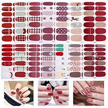 TYLCC 14 Sheets Full Wraps Nail Polish Stickers,DIY Self-Adhesive Nail Art Decals Strips Manicure Kit for Women Girls Festive Gifts, Birthday Gifts,Art Theme Party