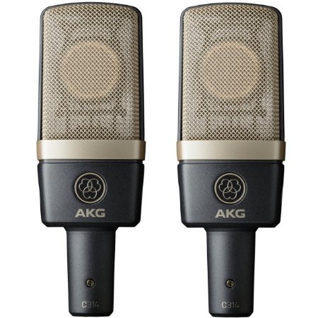 AKG C314 Matched Pair Stereo Condenser Mic Set - New