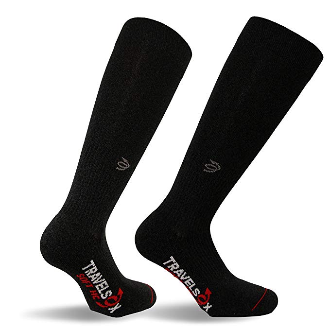 Travelsox Padded Travel and Flight OTC Graduated Compression Recovery Socks