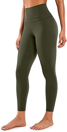 CRZ YOGA Womens Naked Feeling Workout 7/8 Yoga Leggings - 25 Inches High Waist Tight Pants