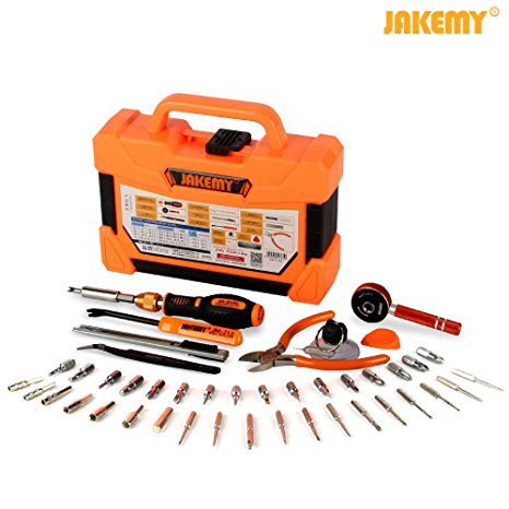 Jakemy 1/4-Inch Dual Drive Ratcheting Screwdriver Set (Wrench) , Magnetic Driver Kit, Professional Repair Tool Kit for iPhone, iPad, Cell Phone, Tablet, PC, Laptop, MacBook, Electronics Disassembly