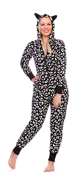 Totally Pink Women's Warm and Cozy Plush Adult Onesie / Pajamas / Onesies