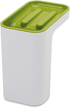 Joseph Joseph 85126 Sink Pod Self-Draining Sink Caddy Kitchen Sink Organizer Sponge Holder Dishwasher-Safe, Green