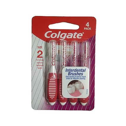 Colgate Total Interdental Brush For Improved Mouth Health (Size - 2mm For Small Spaces Between Teeth, Pack of 4)