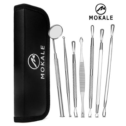 Premium Blackhead and Blemish Remover Kit By MOKALE-7 Professional Surgical Extractor Tools-Excellent for Acne TreatmentPimple PoppingBlackhead ExtractionBlemish RemovalComedone Extracting