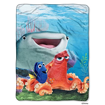 Disney Pixar's Finding Dory, "Fishy Group" 46" by 60" Micro Raschel Throw - by The Northwest Company