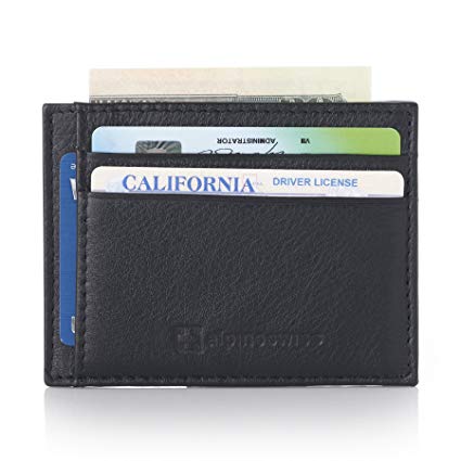 Alpine Swiss RFID Mens Thin Minimalist ID Card Case Slim Front Pocket Wallets 5 Top Variations