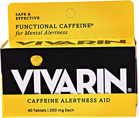 Vivarin Caffeine Alertness Aid, Tablets , 40 Count (Pack of 1)