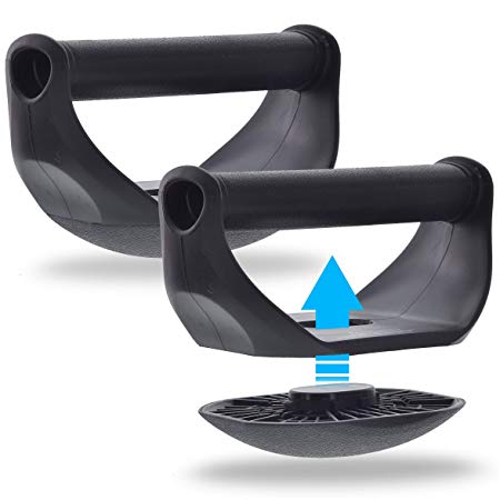 Aduro Sport Push Up Bars, Twisting Ball Shaped Stands Perfect Pushups for Power Press Push Up Arms