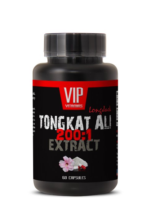 Longjack 200 : 1 - Tongkat Ali 400mg Premium Extract - Natural Testosterone Booster (1 Bottle 60 Capsules)