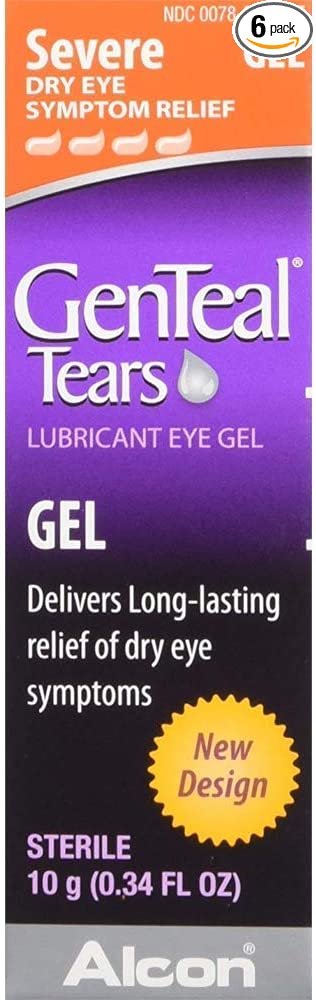 GenTeal Severe Dry Eye Relief Lubricant Eye Gel 0.34 oz (Pack of 6)