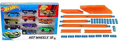 HOT WHEELS CAR & MEGA Track Pack & 10