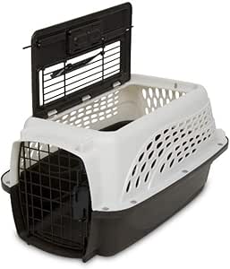 Petmate Two-Door Small Dog Kennel & Cat Kennel (Top Loading or Front Loading Pet Carrier, Great for Small Animals, Made with Recycled Materials, 19 inches in Length) For Pets up to 10 Pounds