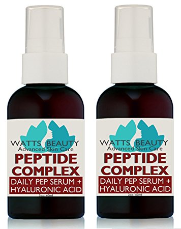 Watts Beauty Peptide Firming Wrinkle & Collagen Booster with Hyaluronic Acid, L - Arginine & Potent Peptides - USA - 4oz by Watts Beauty