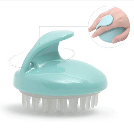 Polytree Shampoo Brush Soft Silicone Hair Scalp Shower Massage Brush Comb for Men Women Kids