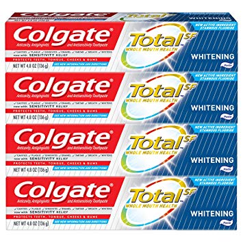 Colgate Total Whitening Toothpaste, 4.8 ounce - 4 pack