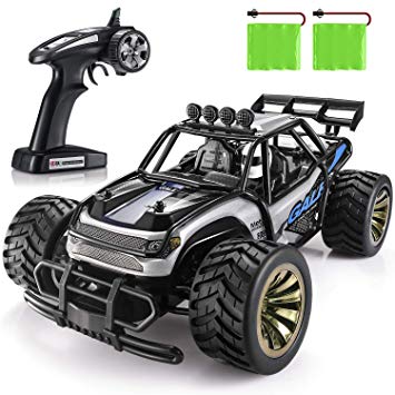 SGILE 1:16 Remote Control Car Toy for 6-12 Years Old Kids - 2.4Ghz 15KM/H RC Drift Car with 2 Batteries, Xmas Gift for Boys Girls, Black