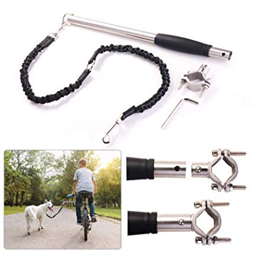 ODIER Hands Free Bike Dog Leash Quick Release Bicycle Dog Exerciser Leash 500-lbs Pull Strength